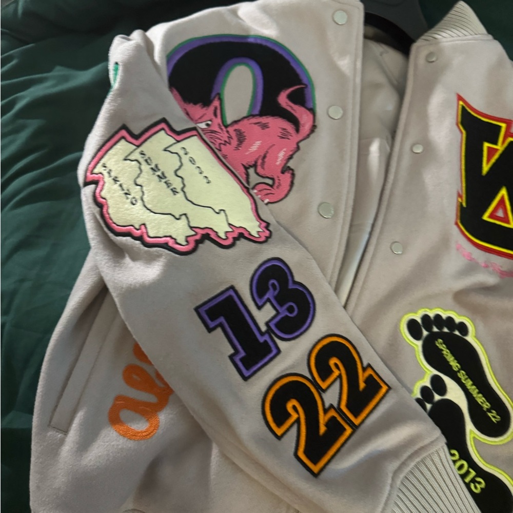 Off-White Pink Cat Varsity Jacket - image 4